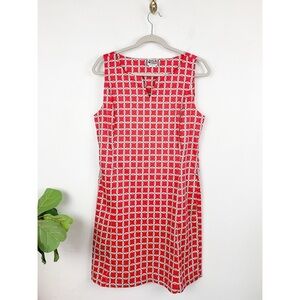 Haley & The Hound Red Sleeveless Retro Mini Shift Dress Sz 10